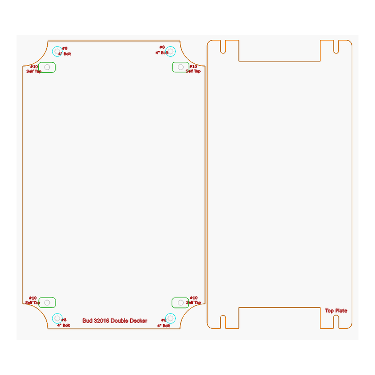Bud 32016 custom acrylic mounting plate for pixel controller enclosure