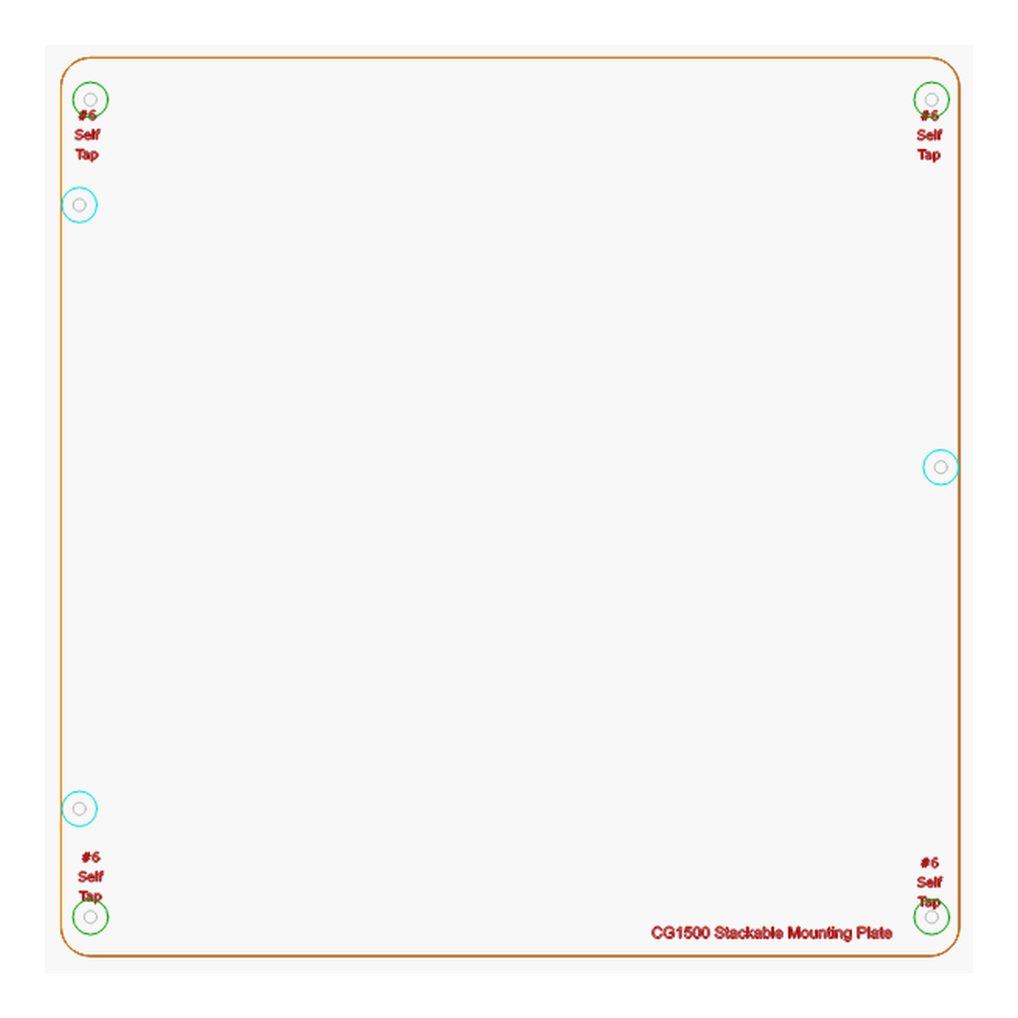 CableGuard CG1500 custom mounting plate for Christmas light show controller enclosure