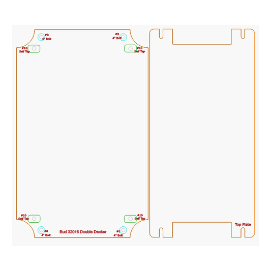 Bud 32016 custom acrylic mounting plate for pixel controller enclosure