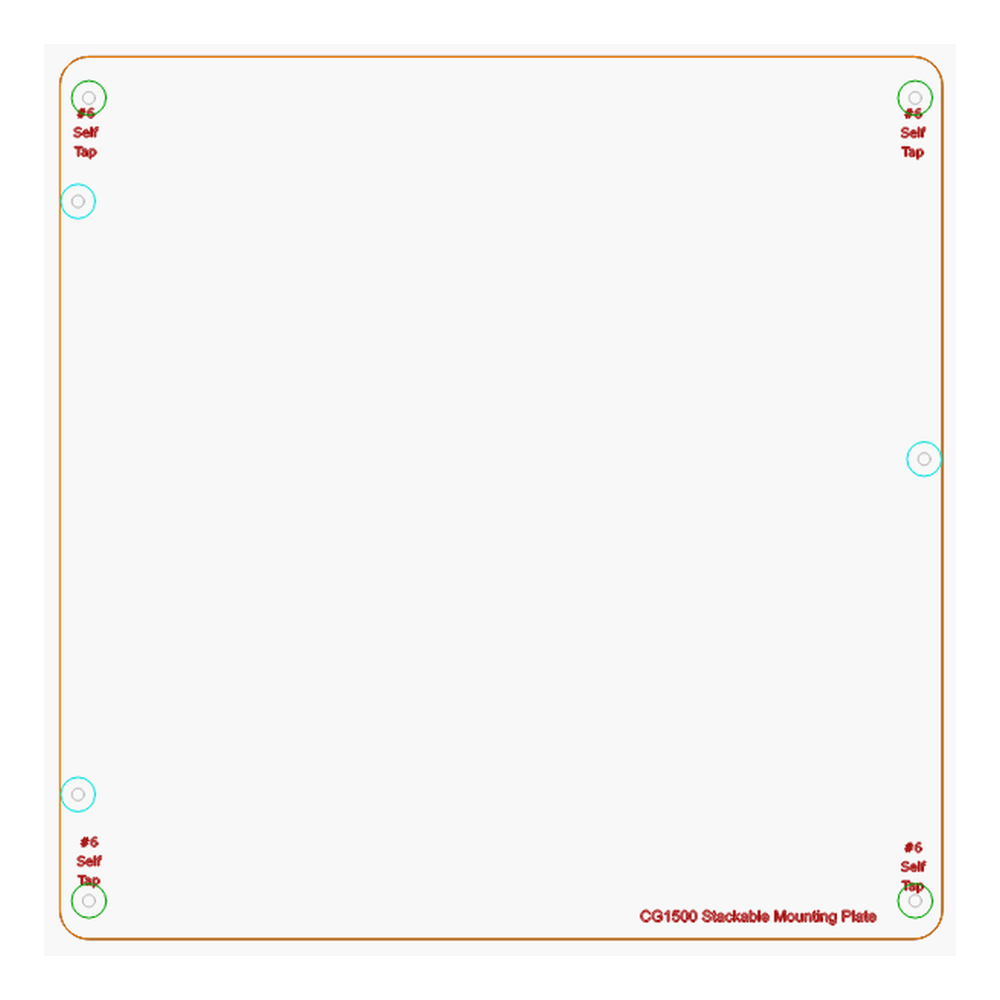 CableGuard CG1500 custom mounting plate for Christmas light show controller enclosure