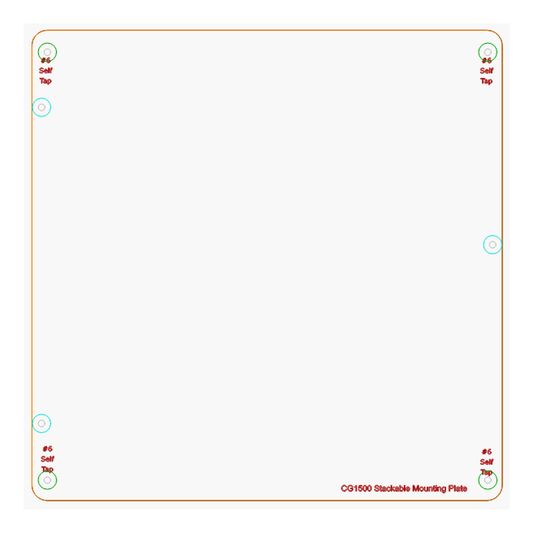CableGuard CG1500 custom mounting plate for Christmas light show controller enclosure