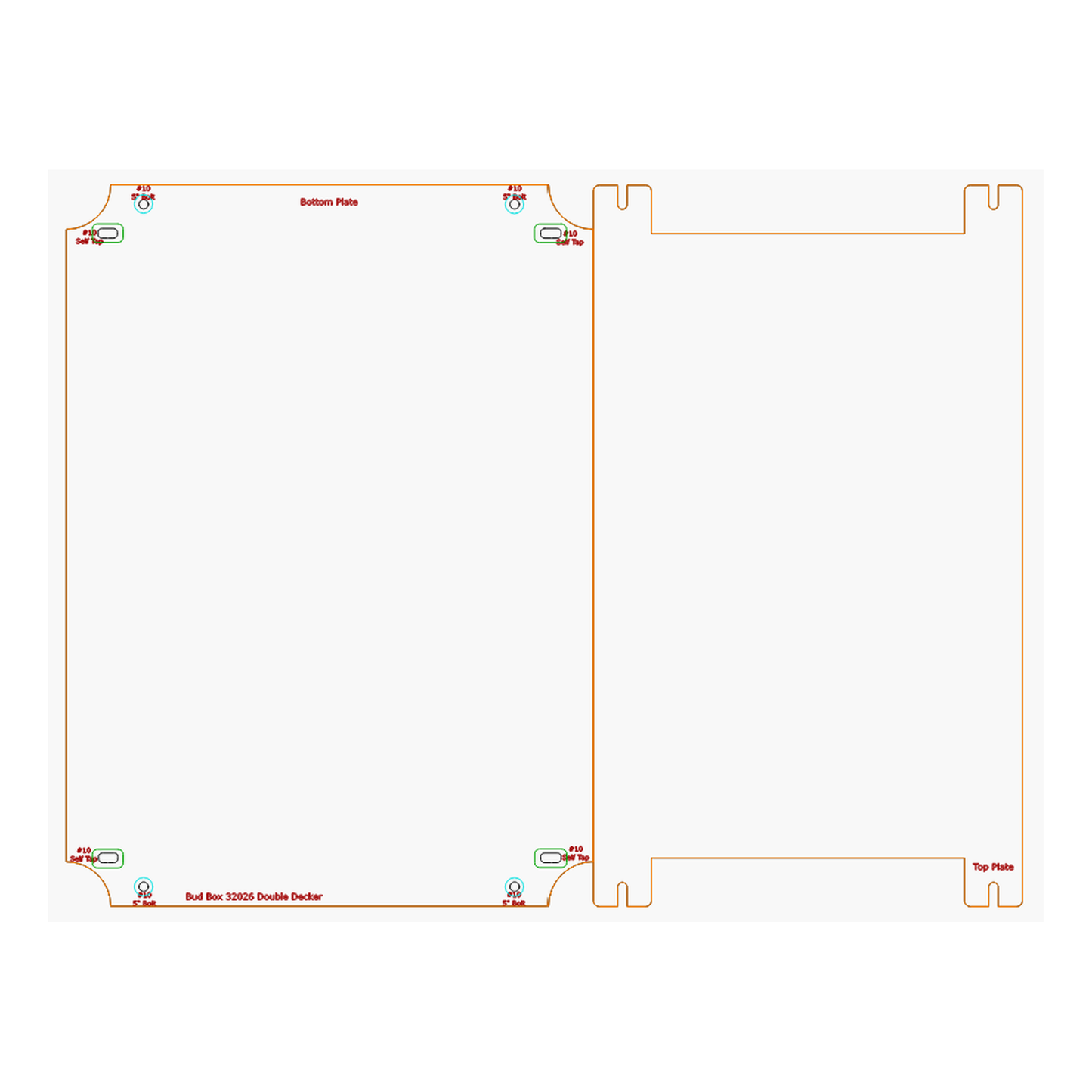Bud 32026 custom acrylic mounting plate for pixel controller enclosure
