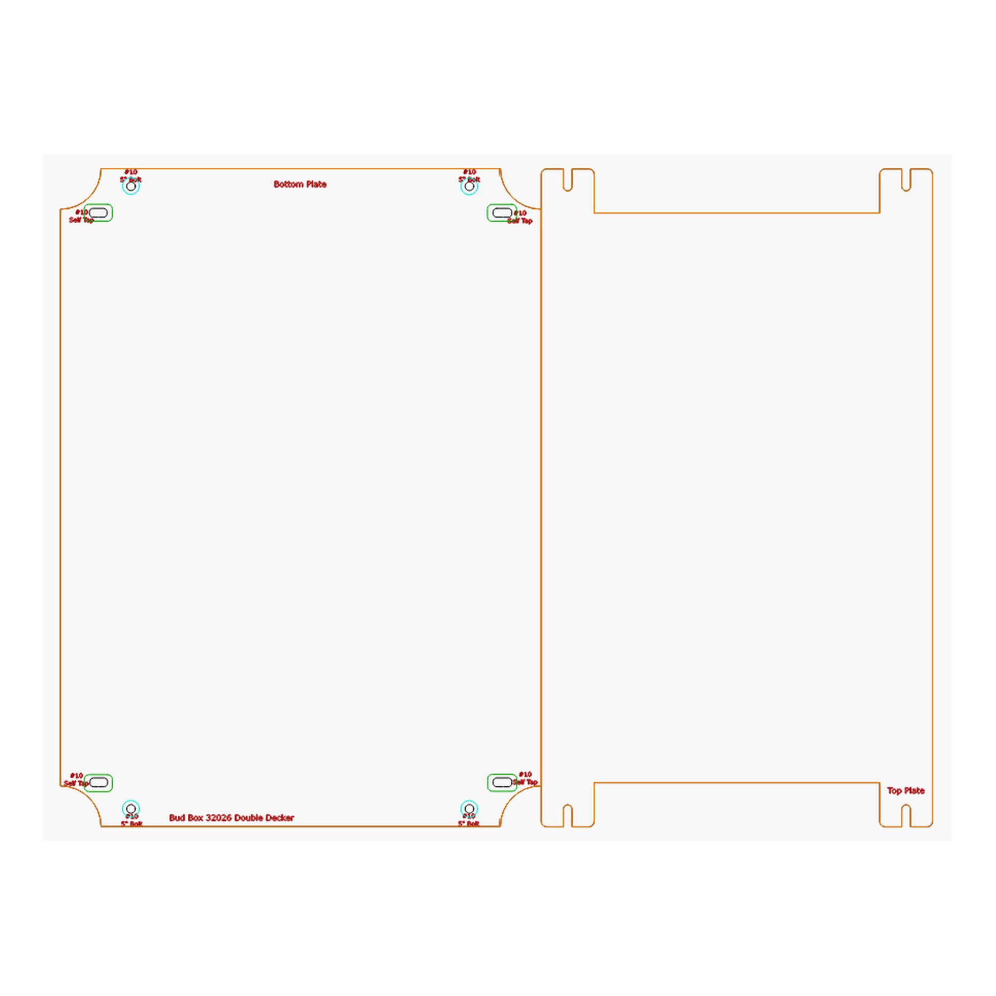 Bud 32026 custom acrylic mounting plate for pixel controller enclosure