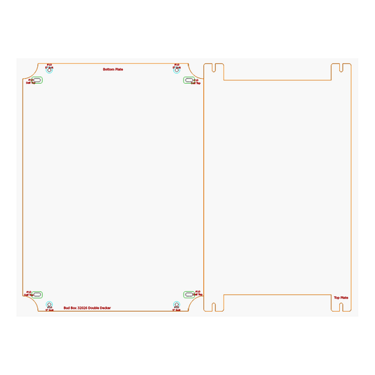 Bud 32026 custom acrylic mounting plate for pixel controller enclosure