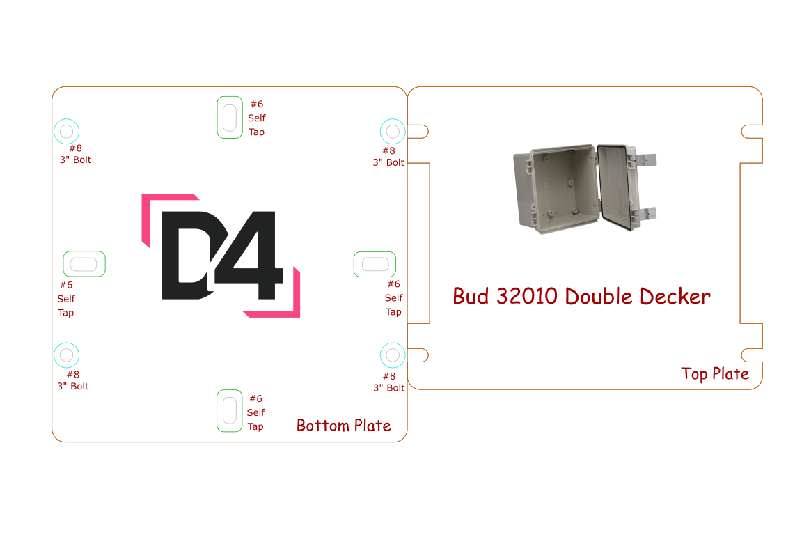 Bud 32010 Custom Mounting Plate