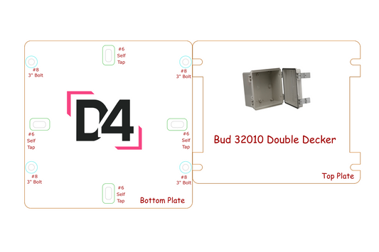 Bud 32010 Custom Mounting Plate