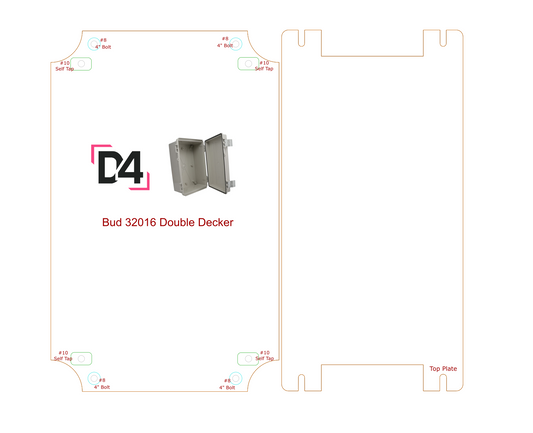 Bud 32016 Custom Mounting Plate