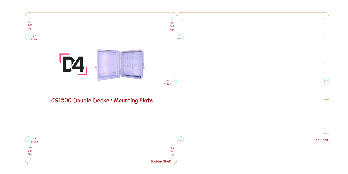 CableGuard CG1500 Double Deck Custom Mounting Plate