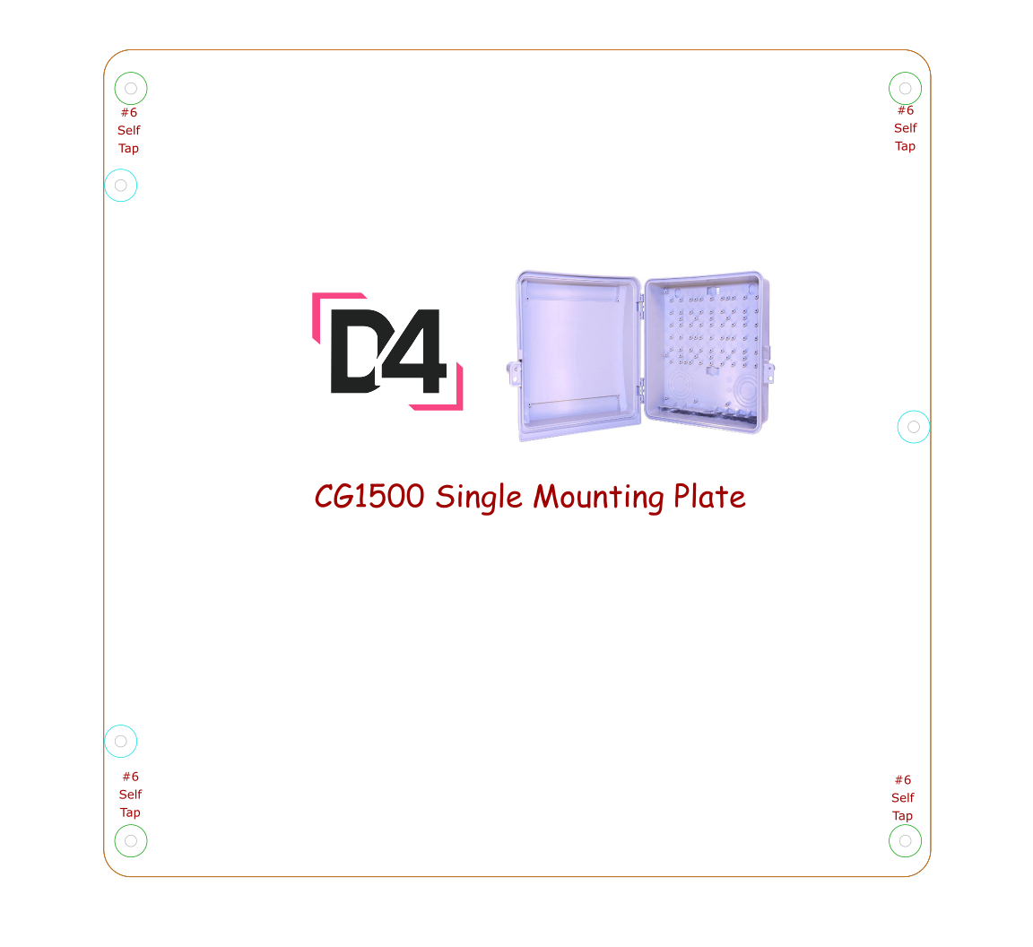 CableGuard CG1500 Single Custom Mounting Plate