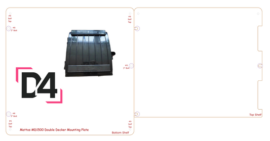 Mattos MD1500 Double Decker Custom Mounting Plate