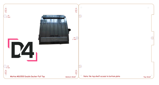 Mattos MD1500 Double Decker Full Top Custom Mounting Plate